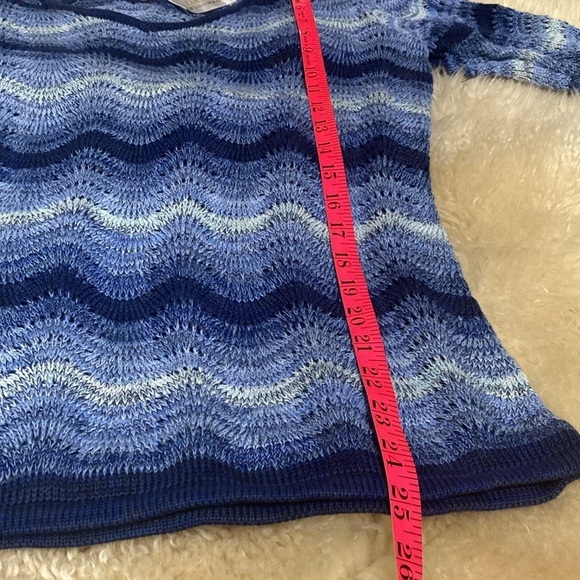 Dana Buchman loose knit v neck sweater size L - Picture 6 of 7